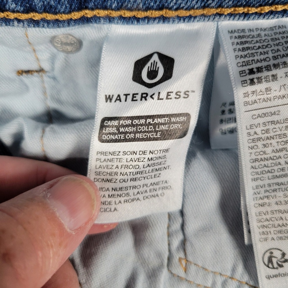 Levi's 505 Regular Fit Jeans Mens 34x30 Blue Medium Wash Straight Leg 00505-2959 - Picture 5 of 15